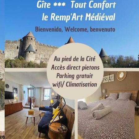 Cite Medievale- Le Remp'Art - Tout Confort - Acces Direct Pietons - Parking Gratuit Carcassonne Esterno foto