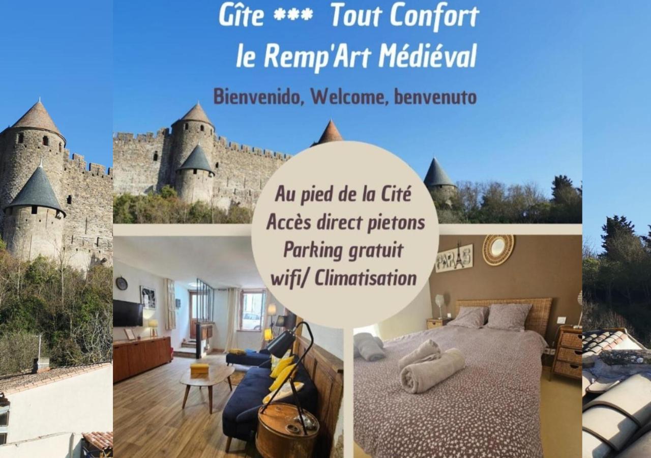 Cite Medievale- Le Remp'Art - Tout Confort - Acces Direct Pietons - Parking Gratuit Carcassonne Esterno foto